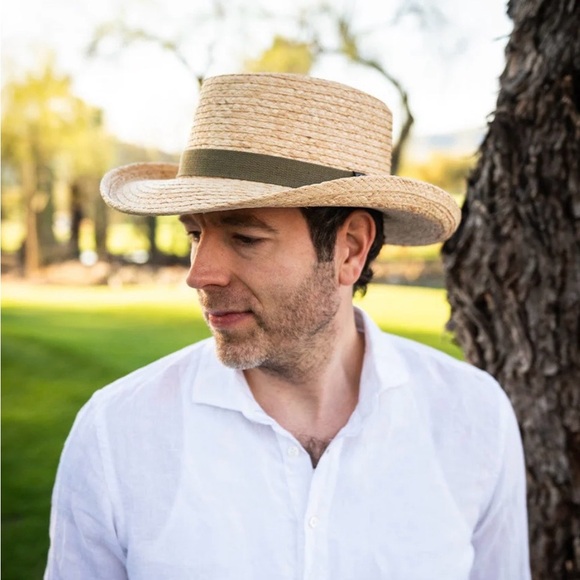Scala-Driver Raffia Straw Golf Gambler Hat-L/Xl